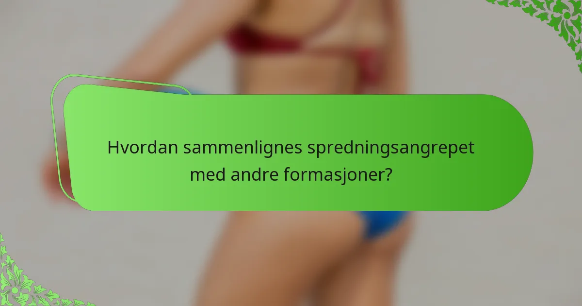 Hvordan sammenlignes spredningsangrepet med andre formasjoner?